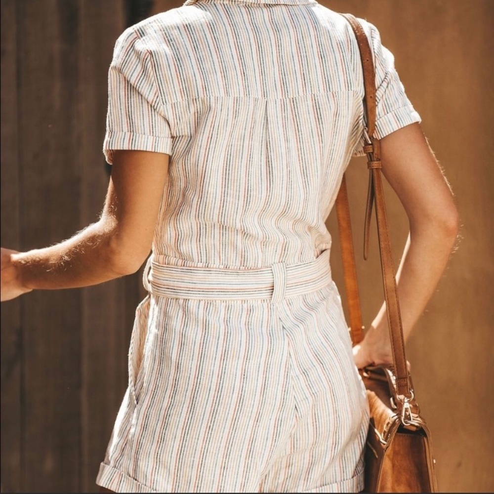 Fine + Dandy Cotton Blend Pocketed Romper - Picture 2 of 3